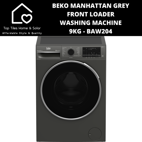 Beko Manhattan Grey Front Loader Washing Machine - 9kg BAW204