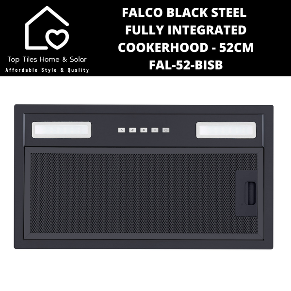 Falco Black Steel Fully Integrated Cookerhood - 52cm FAL-52-BISB