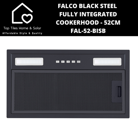 Falco Black Steel Fully Integrated Cookerhood - 52cm FAL-52-BISB