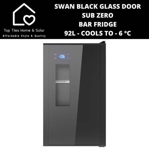 Swan Glass Door Sub Zero Bar Fridge - 92L - Cools to - 6 °C