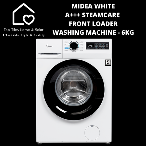 Midea White A+++ SteamCare Front Loader Washing Machine - 6kg