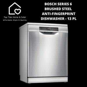 Bosch Series 6 - Brushed Steel Anti-Fingerprint Dishwasher - 13 Place Setting