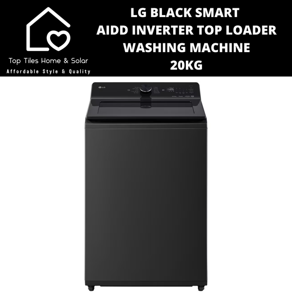 LG Black Smart AIDD Inverter Top Loader Washing Machine - 20kg