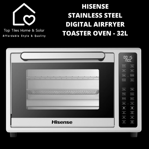 Hisense Stainless Steel Digital Airfryer Toaster Oven - 32L