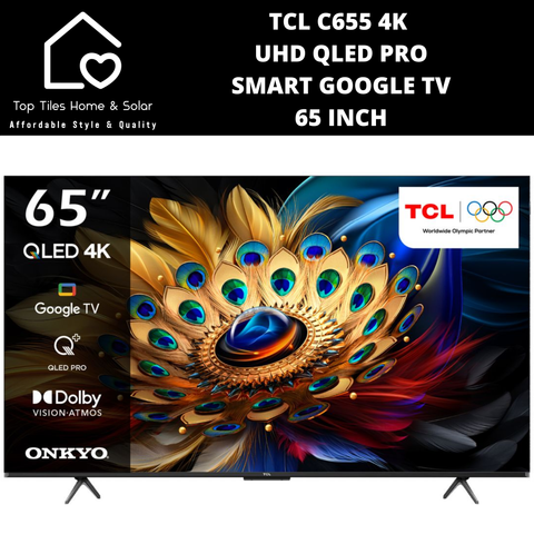 TCL C655 4K UHD QLED PRO Smart Google TV - 65 Inch