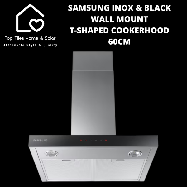 Samsung Inox & Black Wall Mount T Shaped Cookerhood - 60cm