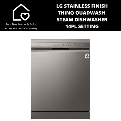 LG Stainless Finish ThinQ QuadWash Steam Dishwasher - 14Pl Setting