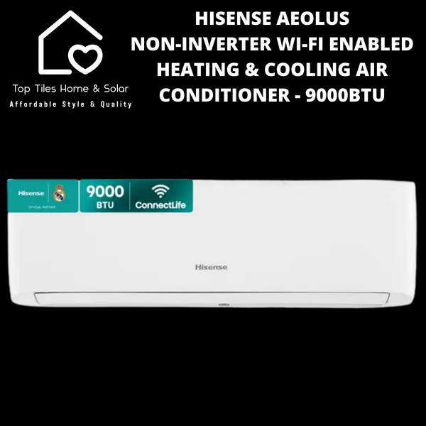 Hisense Aeolus Non-Inverter Wi-Fi Enabled Heating & Cooling Air Conditioner - 9000BTU