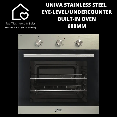 Univa Stainless Steel Eye-level/Undercounter Built-in oven - 600mm