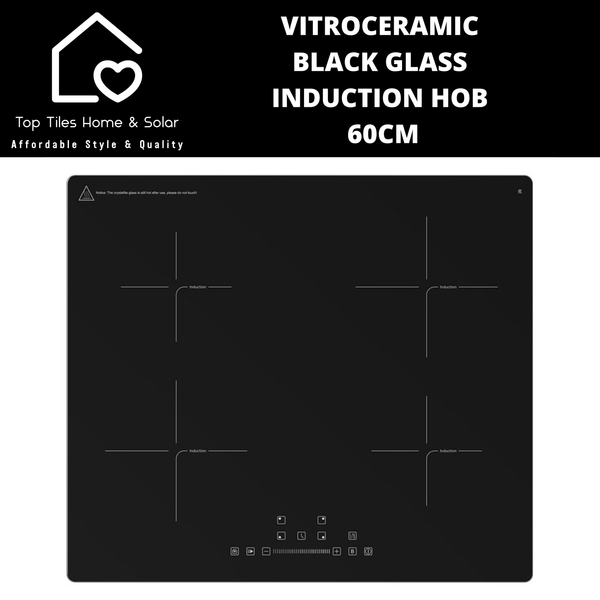 Vitroceramic Black Glass Built In Induction Hob - 60cm