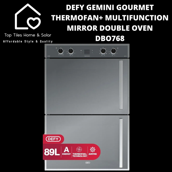 Defy Gemini Gourmet Thermofan+ Multifunction Double Oven - DBO768