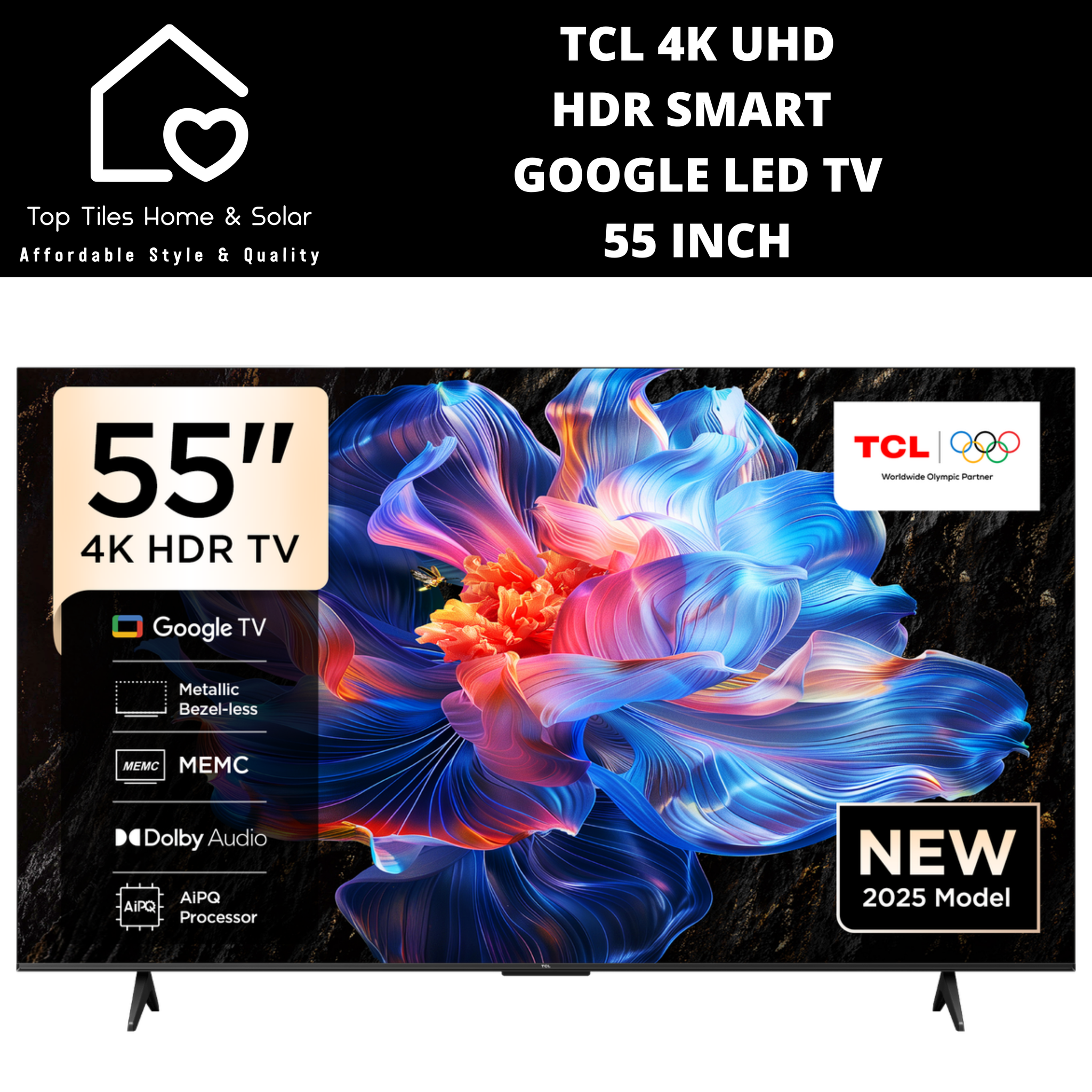 TCL P6K 4K UHD HDR Smart Google LED TV - 55 Inch