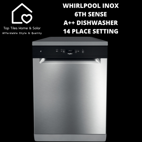Whirlpool Inox 6th Sense A++ Dishwasher - 14 Place Setting