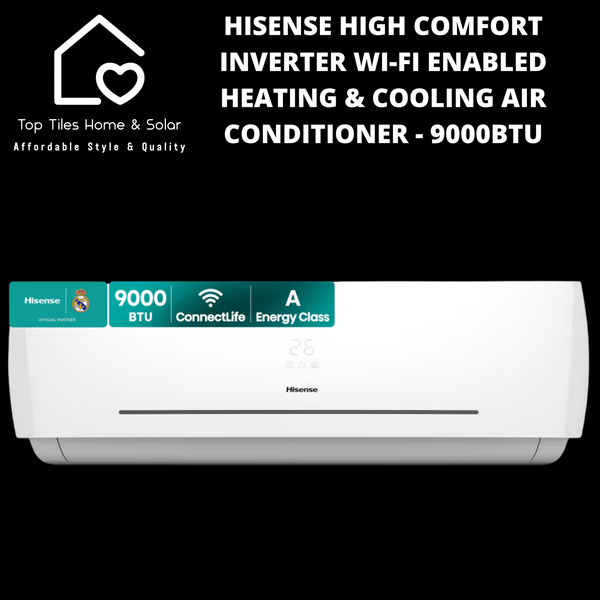 Hisense High Comfort Inverter Wi-Fi Enabled Heating & Cooling Air Conditioner - 9000BTU