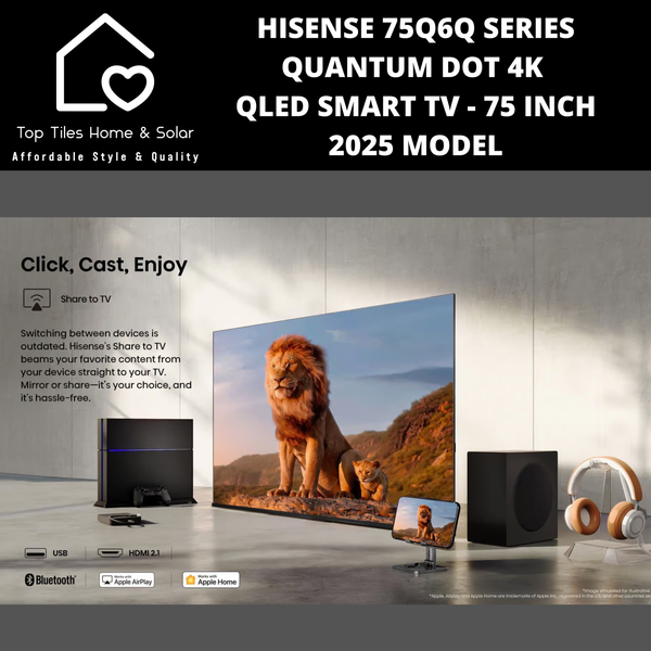 Hisense 75Q6Q Series Quantum Dot 4K QLED Smart TV - 75 Inch 2025 MODEL