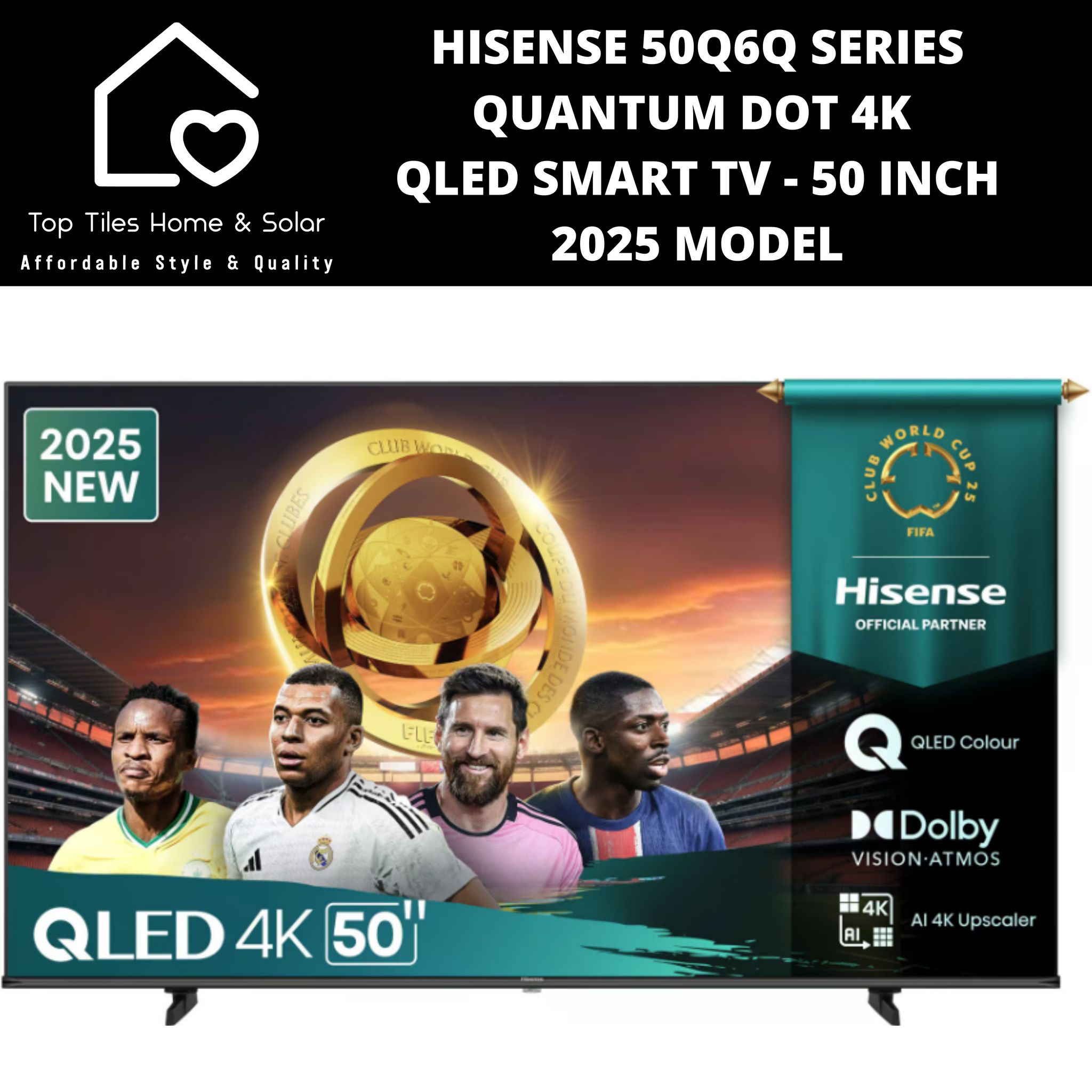 Hisense 50Q6Q Series Quantum Dot 4K QLED Smart TV - 50 Inch 2025 MODEL
