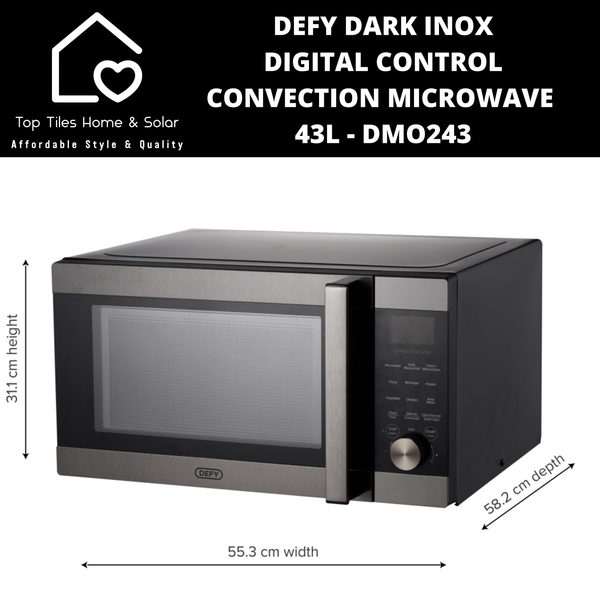 Defy Dark Inox Digital Convection Microwave - 43L DMO243
