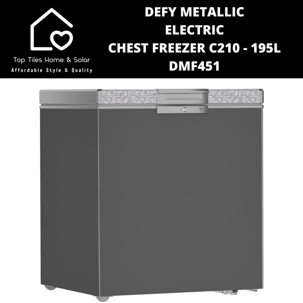 Defy Metallic Electric Chest Freezer C210 - 195L DMF451