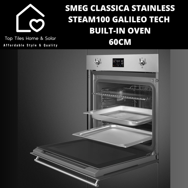 Smeg Classica Stainless Steam100 Galileo Tech Built-in Oven – 60cm