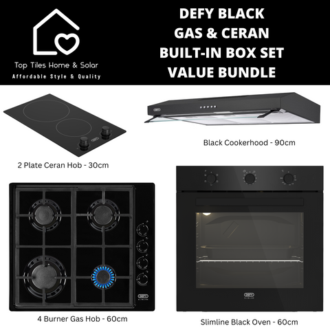 Defy Black Gas & Ceran Built-in Box Set - Value Bundle