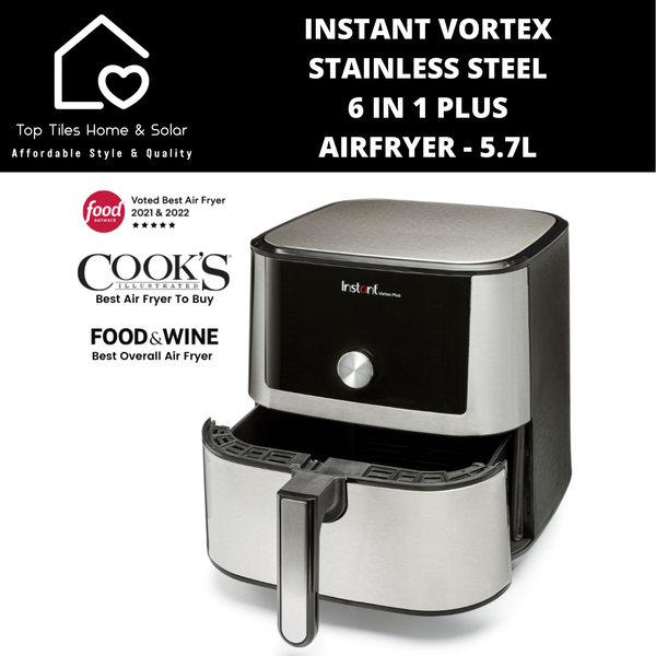 Instant Vortex Stainless Steel 6 in 1 Plus Airfryer - 5.7L