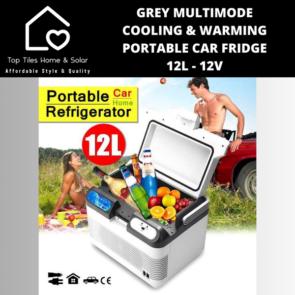 Grey Multimode Cooling & Warming Portable Car Fridge - 12L - 12V