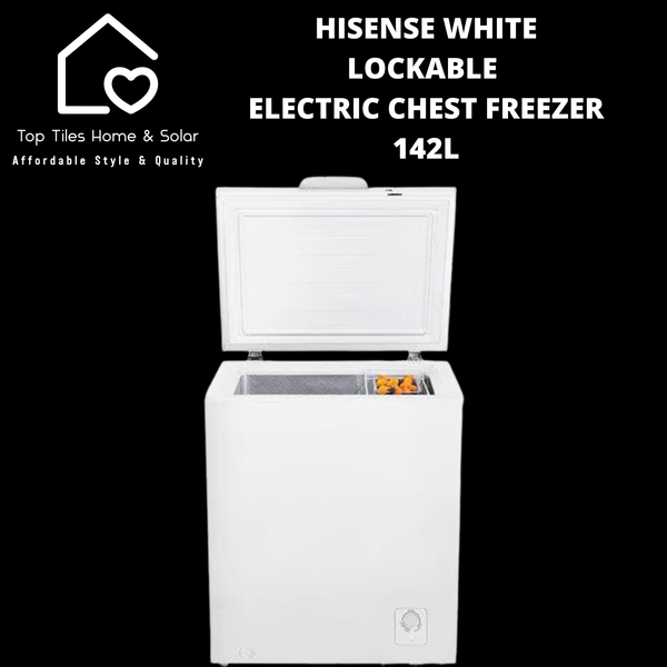 Hisense White Lockable Electric Chest Freezer - 142L