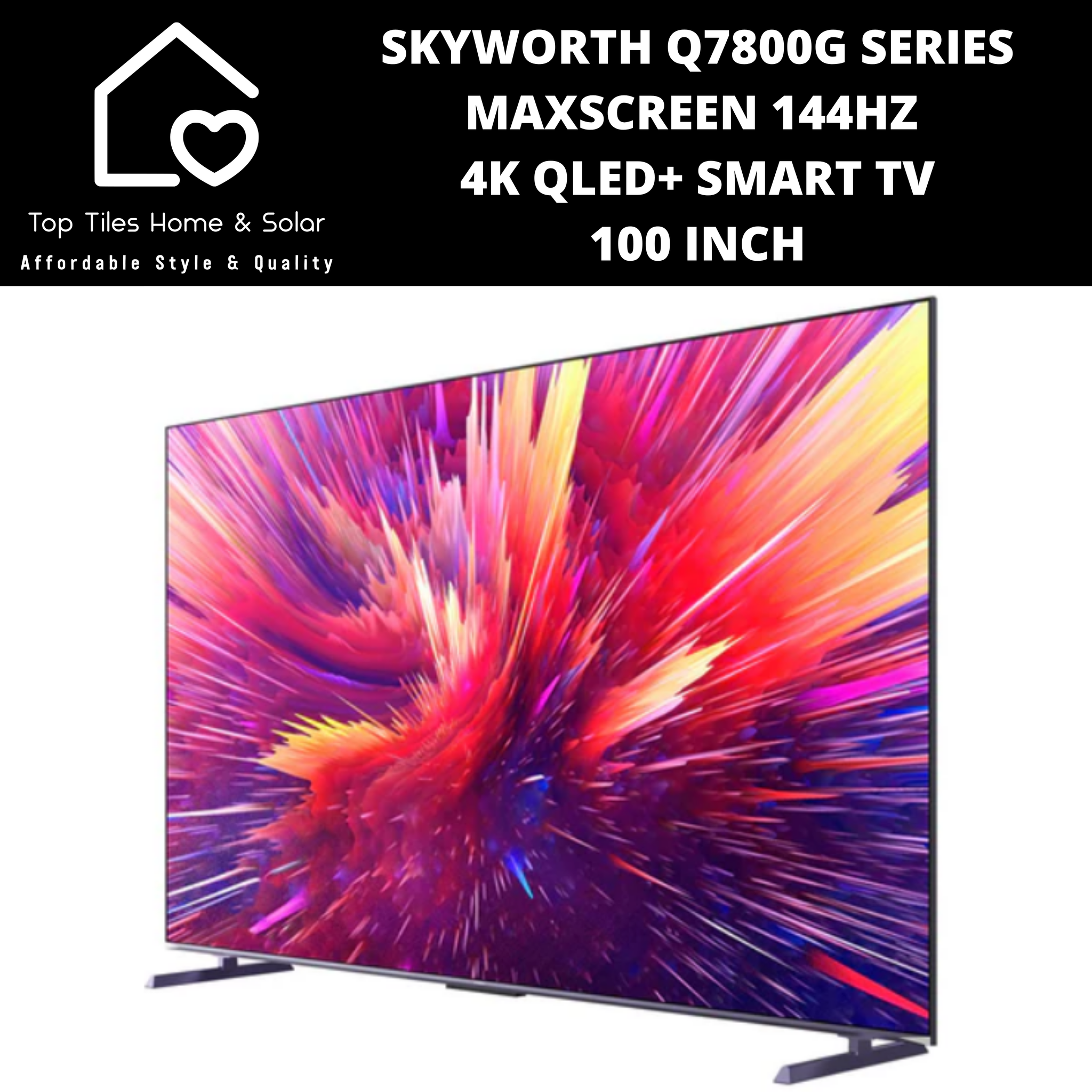 Skyworth Q7800G Series MaxScreen 144Hz 4K QLED+ Smart TV - 100