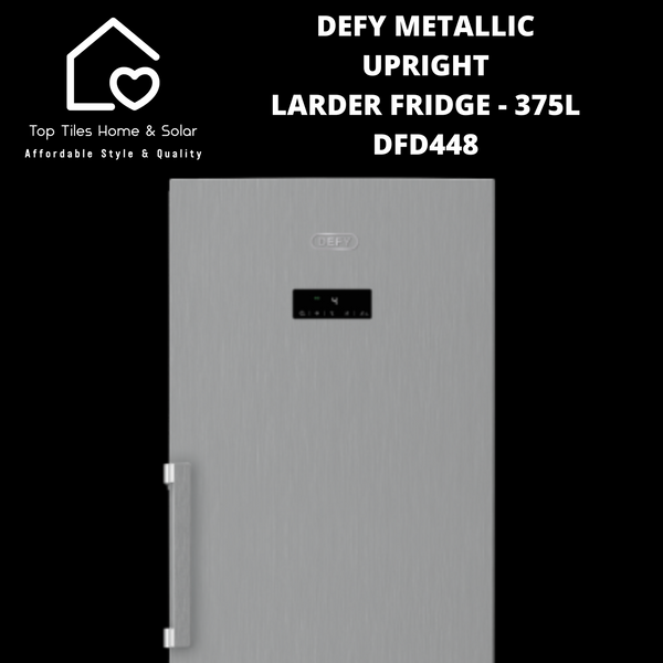 Defy Metallic Upright Larder Fridge - 375L DFD448