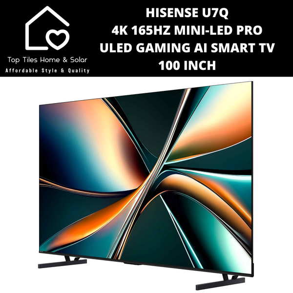Hisense U7Q 4K 165Hz Mini-LED Pro ULED Gaming Ai Smart TV - 100 Inch