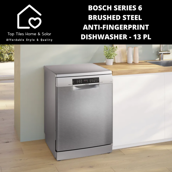 Bosch Series 6 - Brushed Steel Anti-Fingerprint Dishwasher - 13 Place Setting