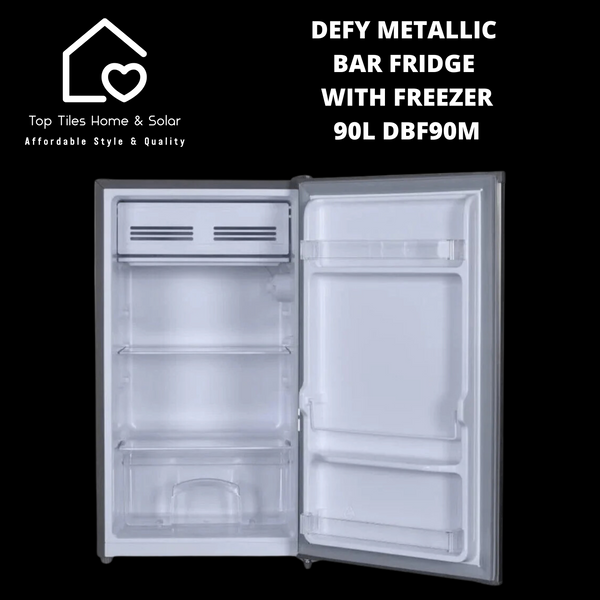 Defy Metallic Bar Fridge with Freezer - 90L DBF90M