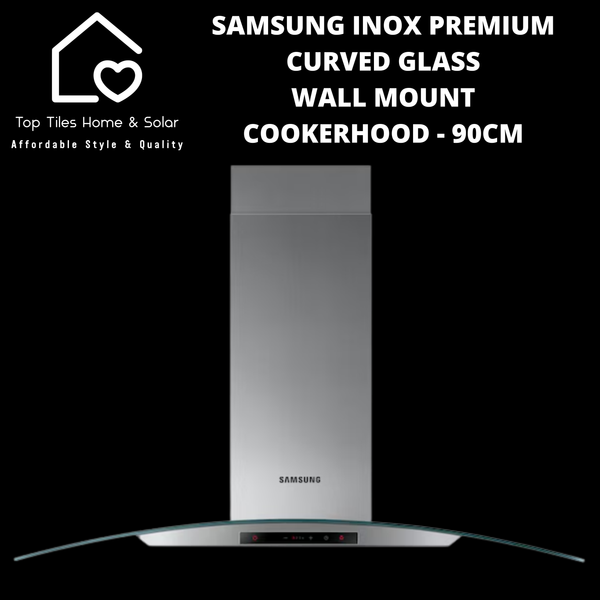 Samsung Inox Premium Curved Glass Wall Mount Cookerhood - 90cm