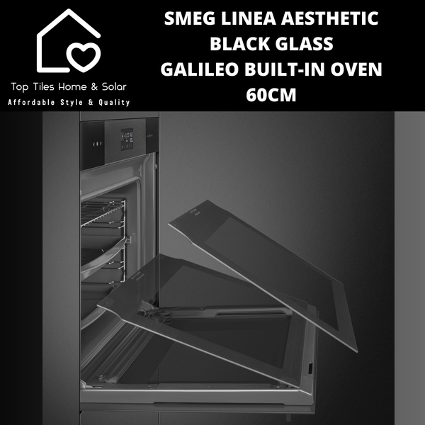 Smeg Linea Aesthetic Black Glass Galileo Built-in Oven – 60cm