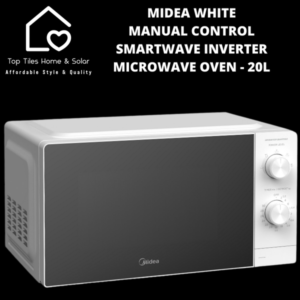 Midea White Manual Control SmartWave Inverter Microwave Oven - 20L