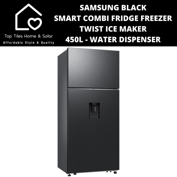 Samsung Black Smart Combi Fridge Freezer Twist Ice Maker - 450L Water Dispenser