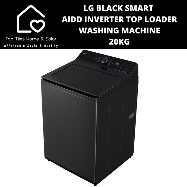 LG Black Smart AIDD Inverter Top Loader Washing Machine - 20kg
