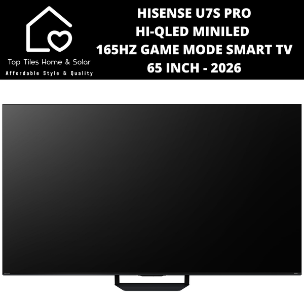 Hisense U7S PRO Hi-QLED MiniLED 165Hz Game Mode Smart TV - 65 Inch 2026