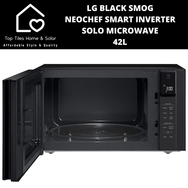 LG Black Smog NeoChef Smart Inverter Solo Microwave - 42L