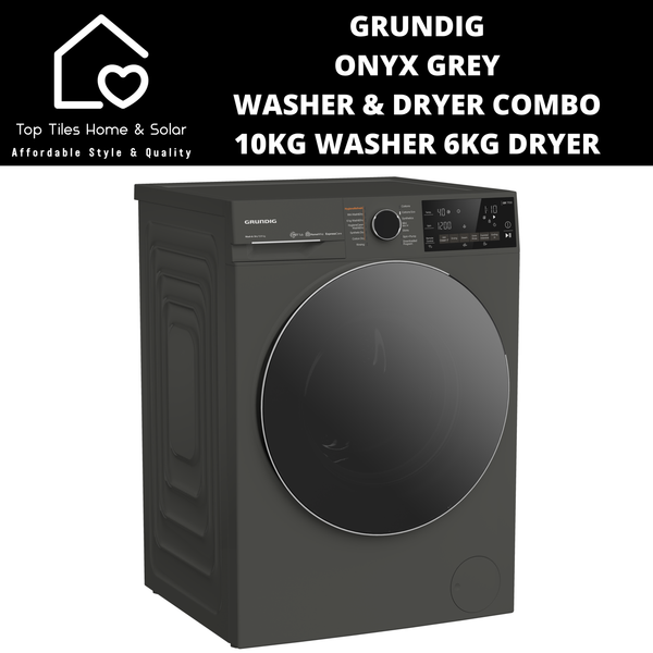 Grundig Onyx Grey Washer & Dryer Combo -  10kg Washer 6kg Dryer