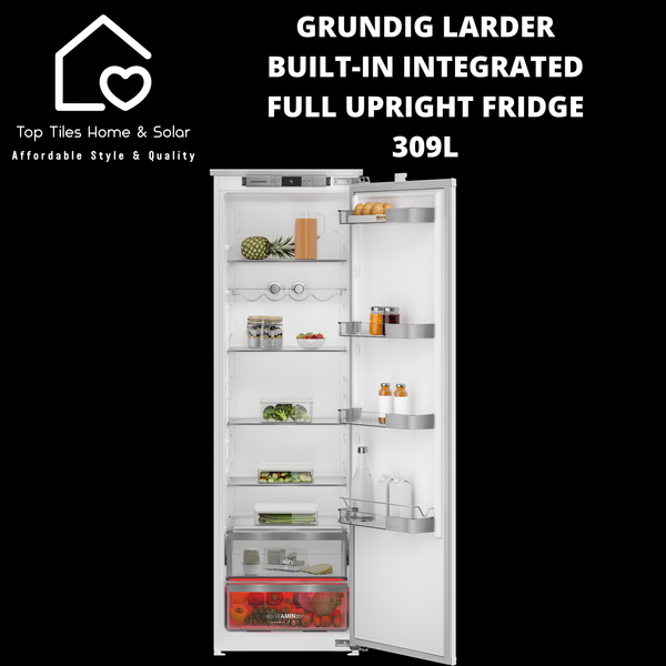 Grundig Larder Built-in Integrated Full Upright Fridge - 309L