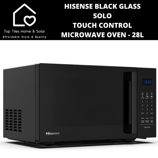 Hisense Black Glass Solo Touch Control Microwave Oven - 28L