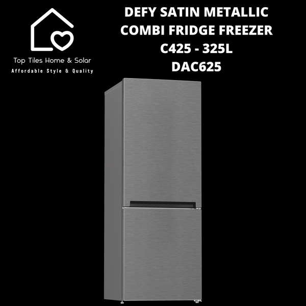 Defy Satin Metallic Combi Fridge Freezer C425 - 325L DAC625