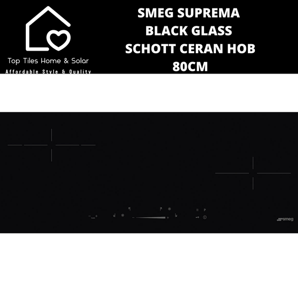 Smeg Suprema Black Glass Schott Ceran Hob - 80cm