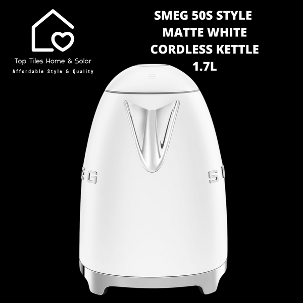 Smeg 50s Style Matte White Cordless Kettle - 1.7L