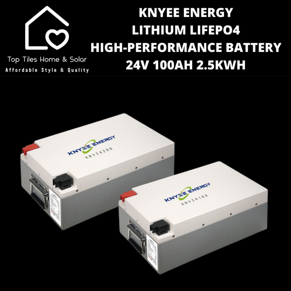 Knyee Energy Lithium LiFePo4 High-Performance Battery - 24V 100Ah 2.5kWh