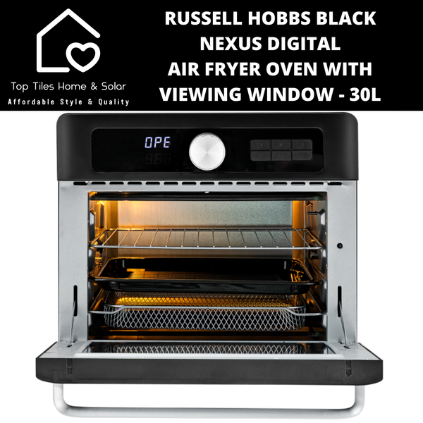 Russell Hobbs Black Nexus Digital Air Fryer Oven with Viewing Window - 30L