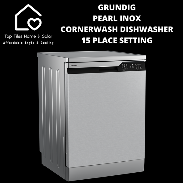 Grundig Pearl Inox CornerWash Dishwasher - 15 Place Setting
