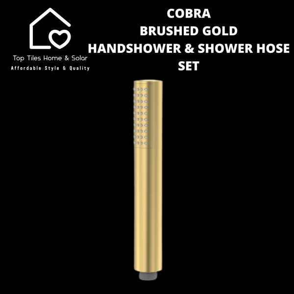 Cobra Brushed Gold Handshower & Shower Hose Set