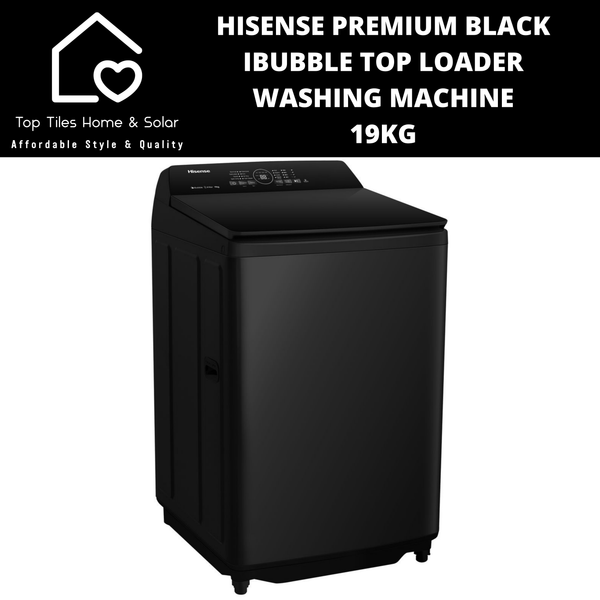 Hisense Premium Black iBubble Top Loader Washing Machine - 19kg